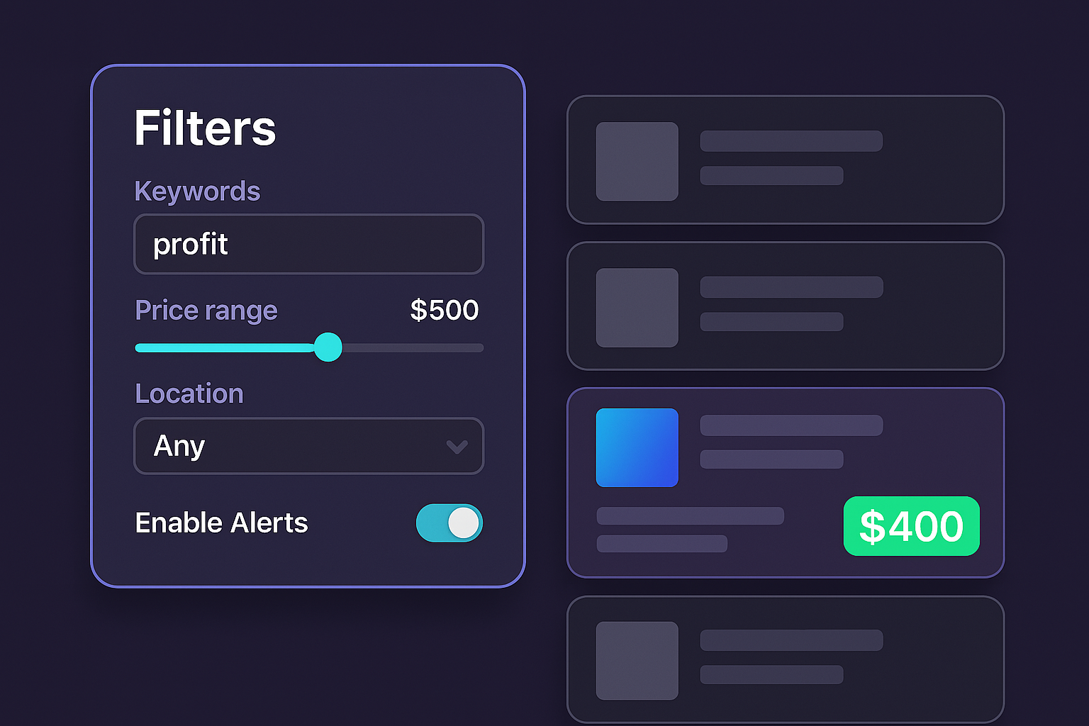Precision Filtering UI